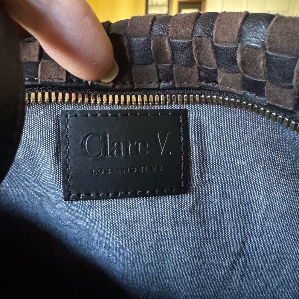 Clare V Black and Chocolate Woven Grande Fanny - Picture 3 of 6